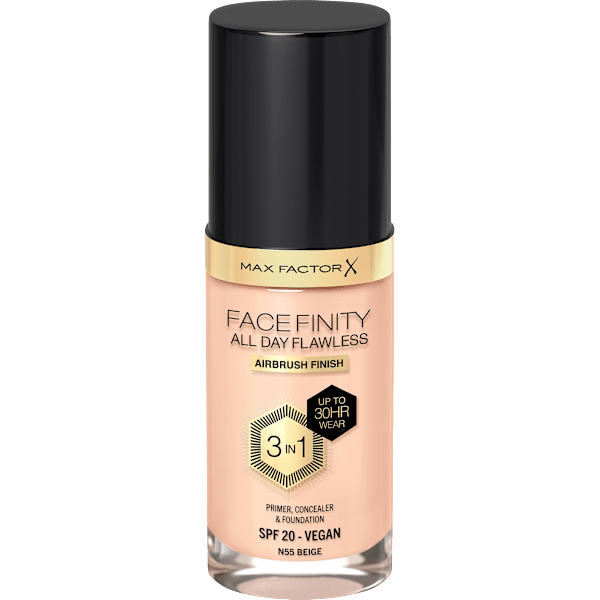Foundation Facefinity All Day Flawless LSF 20, 55 Beige MAX FACTOR