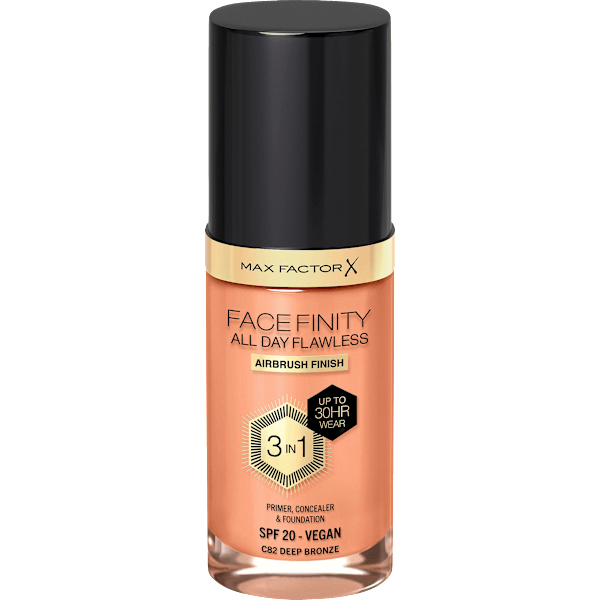 Foundation Facefinity All Day Flawless LSF 20, 82 Deep Bronze MAX FACTOR