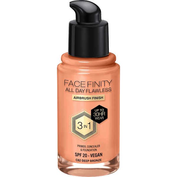 Foundation Facefinity All Day Flawless LSF 20, 82 Deep Bronze MAX FACTOR