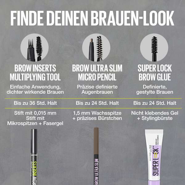 Augenbrauenstift Brow Inserts 06 Black Brown MAYBELLINE NEW YORK