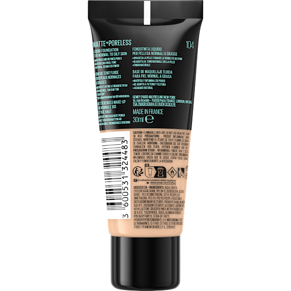 Foundation Fit Me Matte & Poreless 105 Natural Ivory MAYBELLINE NEW YORK