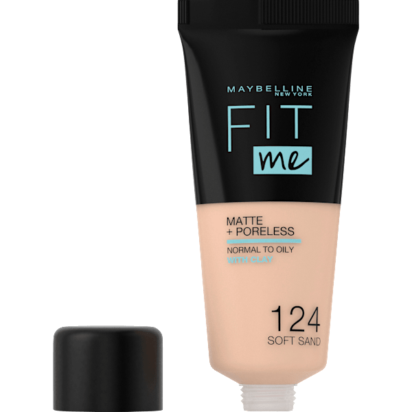 Foundation Fit Me Matte & Poreless 124 Soft Sand MAYBELLINE NEW YORK