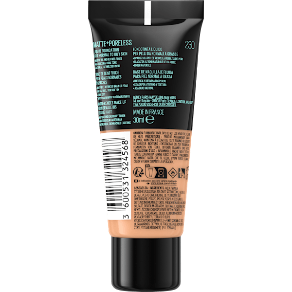 Foundation Fit Me Matte & Poreless 230 Natural Buff MAYBELLINE NEW YORK