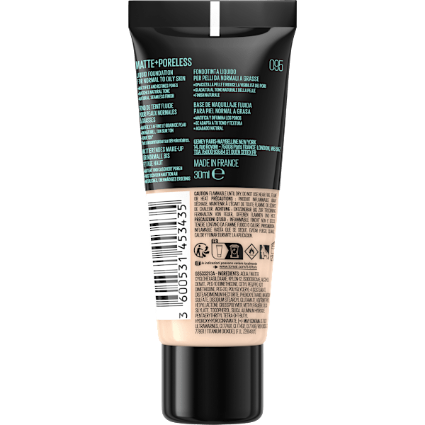 Foundation Fit Me Matte & Poreless 95 Fair Porcelain MAYBELLINE NEW YORK