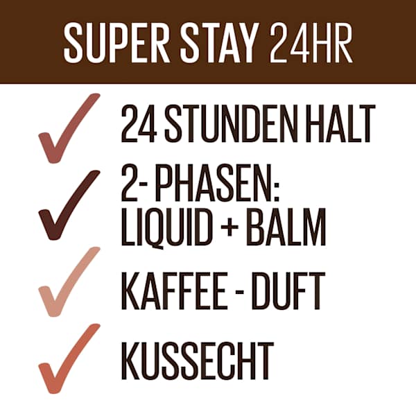 Lippenstift Super Stay 24h 900 Mocha Moves MAYBELLINE NEW YORK