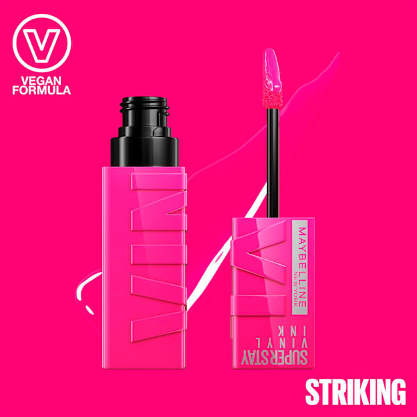 Lippenstift Super Stay Vinyl Ink Pink 150 Mashup Striking MAYBELLINE NEW YORK