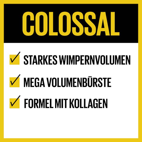 Mascara Volum Express Colossal Waterproof 01 Black MAYBELLINE NEW YORK