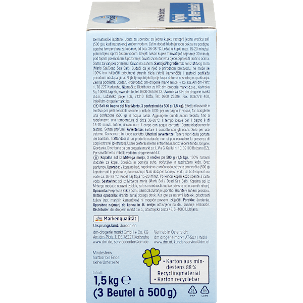 Badesalz Original Totes Meer (3x500 g) Mivolis