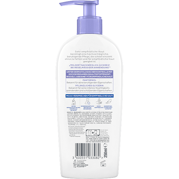 Bodylotion Panthenol Comfort Mixa