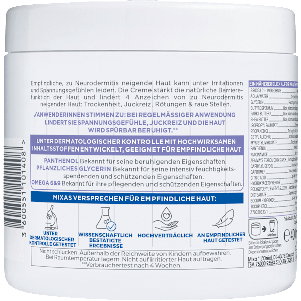 Pflegecreme Panthenol Comfort Mixa