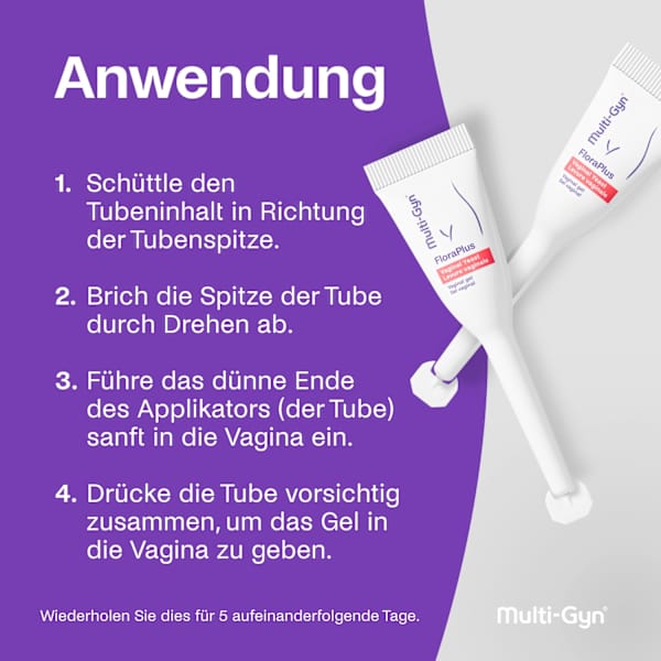 FloraPlus Vaginalgel Scheidenpilz 5 Applikatoren (5x5 ml) Multi-Gyn