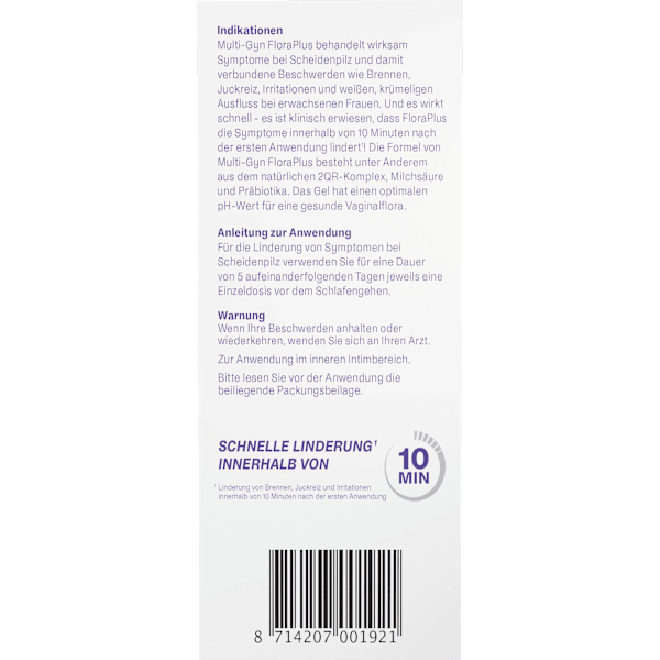 FloraPlus Vaginalgel Scheidenpilz 5 Applikatoren (5x5 ml) Multi-Gyn