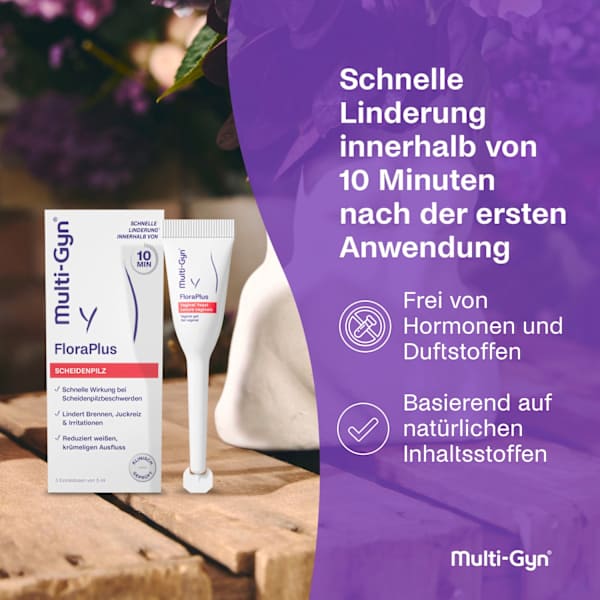 FloraPlus Vaginalgel Scheidenpilz 5 Applikatoren (5x5 ml) Multi-Gyn