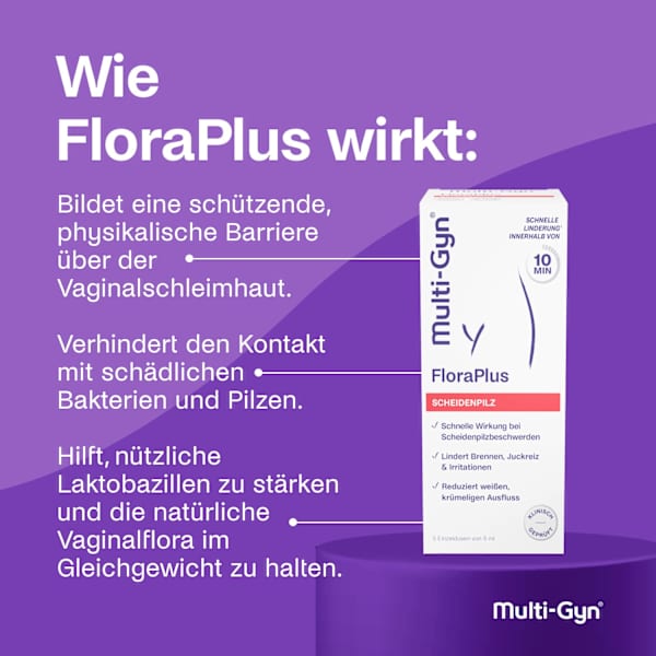 FloraPlus Vaginalgel Scheidenpilz 5 Applikatoren (5x5 ml) Multi-Gyn