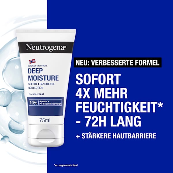 Bodylotion Deep Moisture, trockene Haut, Reisegröße Neutrogena