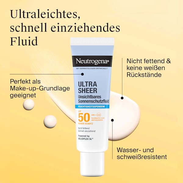 Sonnenfluid Gesicht, ultra sheer feuchtigkeitsspendend, LSF 50 Neutrogena