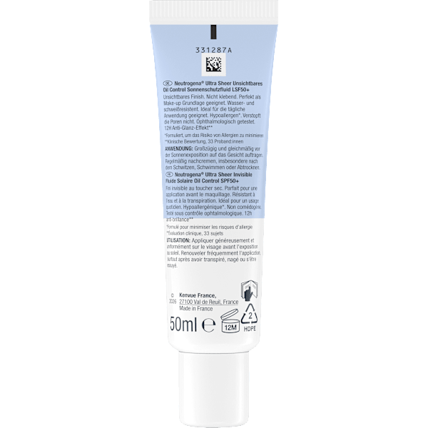 Sonnenfluid Gesicht, ultra sheer oil control, LSF 50+ Neutrogena