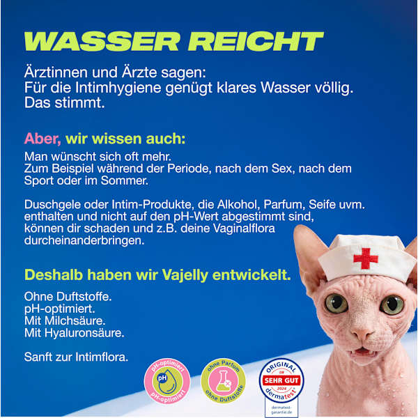 Intimpflege Waschgel Vajelly Sensitiv nevernot