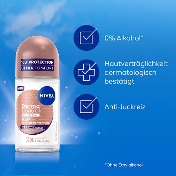Antitranspirant Deo Roll-on Derma Control Clinical Anti-Juckreiz NIVEA