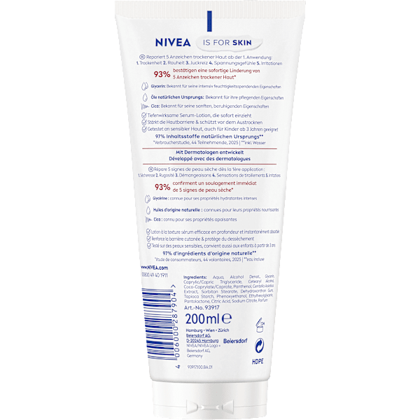 Bodylotion Intensiv Repair & Care Serum NIVEA