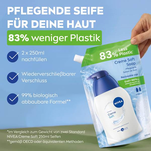 Flüssigseife Creme soft Nachfüllpack NIVEA