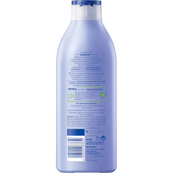 Körpermilch verwöhnende Soft Milk NIVEA