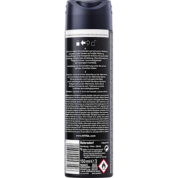 Antitranspirant Deospray Black & White Invisible Original NIVEA MEN
