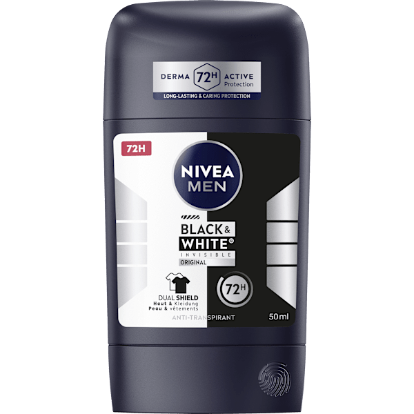 Antitranspirant Deostick Black & White Invisible Original NIVEA MEN