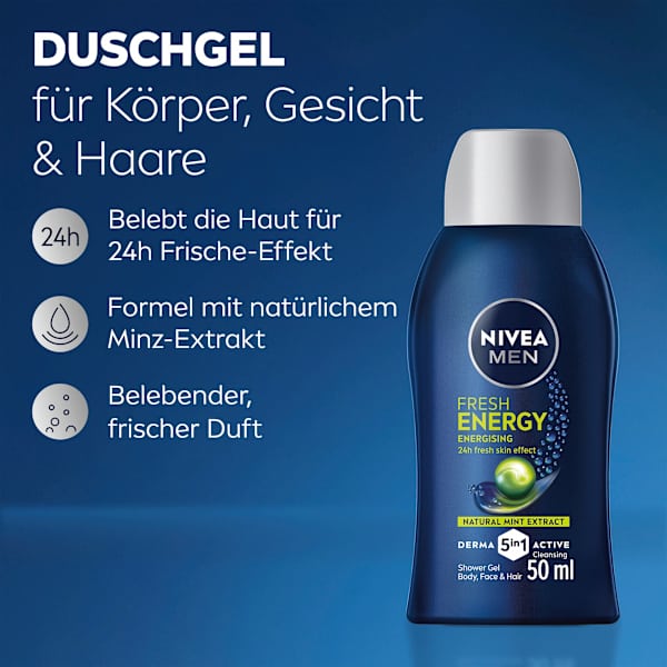 Duschgel Fresh Energy 5in1, Reisegröße NIVEA MEN