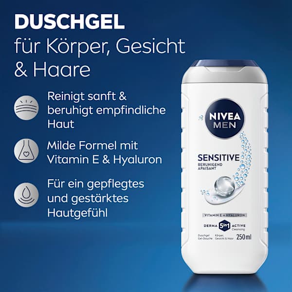 Duschgel Sensitive 5in1 NIVEA MEN