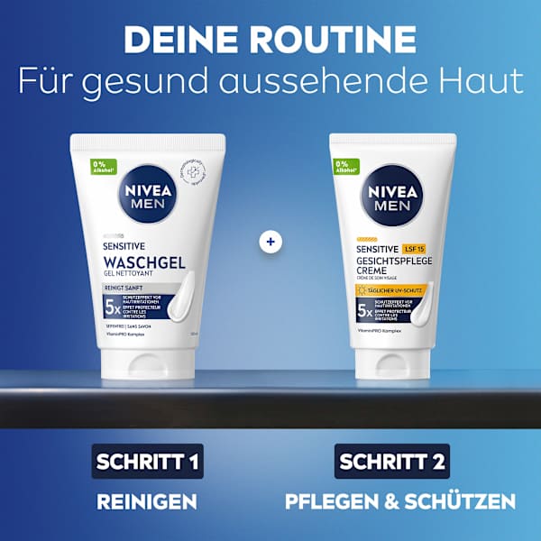 Gesichtscreme Sensitive LSF 15 NIVEA MEN