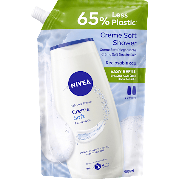 Pflegedusche Creme Soft & Almond Oil Nachfüllpack NIVEA