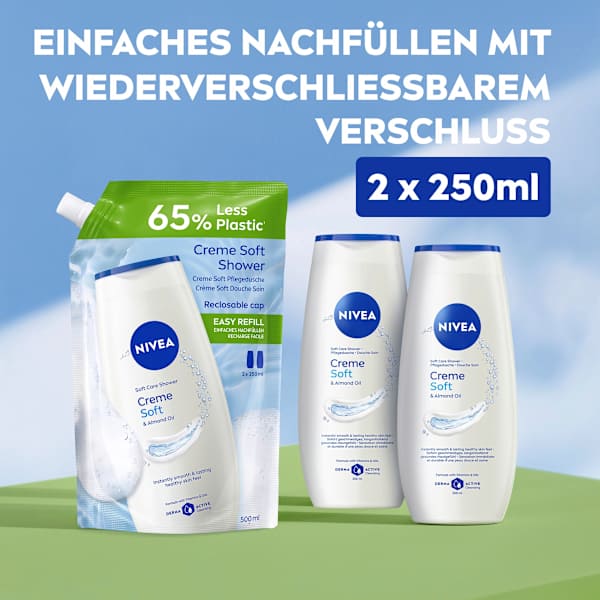 Pflegedusche Creme Soft & Almond Oil Nachfüllpack NIVEA