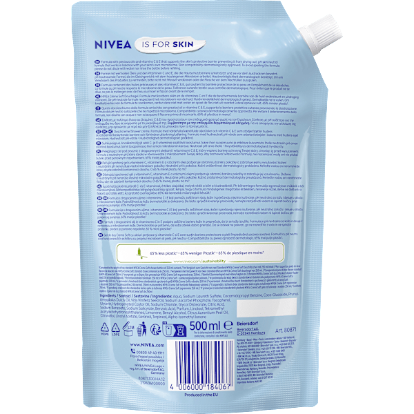 Pflegedusche Creme Soft & Almond Oil Nachfüllpack NIVEA