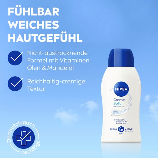 Pflegedusche Creme Soft & Almond Oil, Reisegröße NIVEA