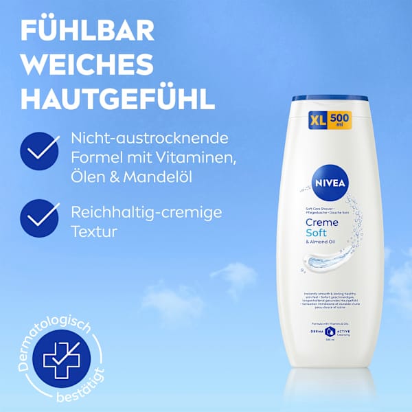 Pflegedusche Creme Soft & Almond Oil NIVEA