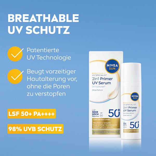 Sonnenfluid 2in1 Primer & UV Serum, LSF 50+ NIVEA SUN