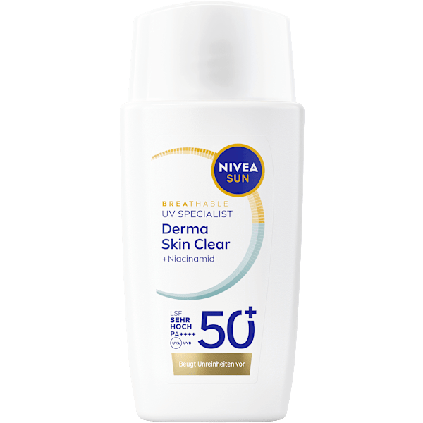 Sonnenfluid Gesicht derma skin clear UV Fluid mit Niacinamid, LSF 50+ NIVEA SUN