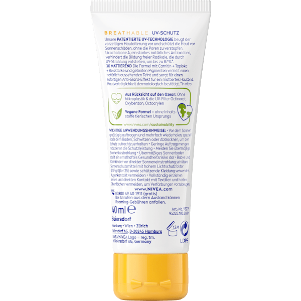 Sonnenfluid Gesicht mattierend & getönt, LSF 50+ NIVEA SUN