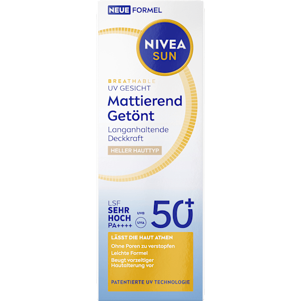 Sonnenfluid Gesicht mattierend & getönt, LSF 50+ NIVEA SUN