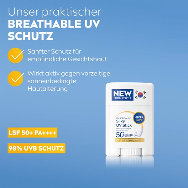 Sonnenstick Gesicht, silky UV stick, LSF 50+ NIVEA SUN