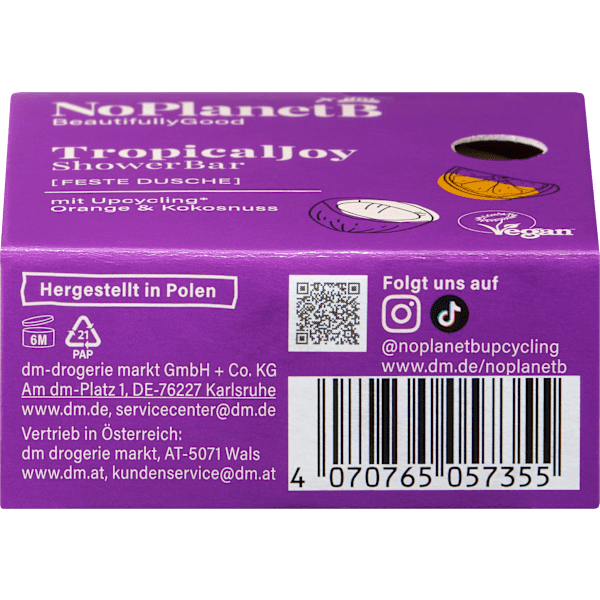 Festes Duschgel Orange & Kokosnuss No Planet B