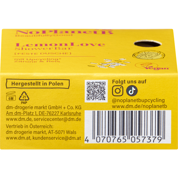 Festes Duschgel Zitrone & Reis No Planet B