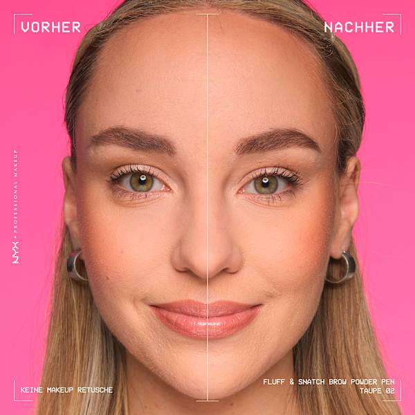Augenbrauenstift Puder Fluff & Snatch 02 Taupe NYX PROFESSIONAL MAKEUP