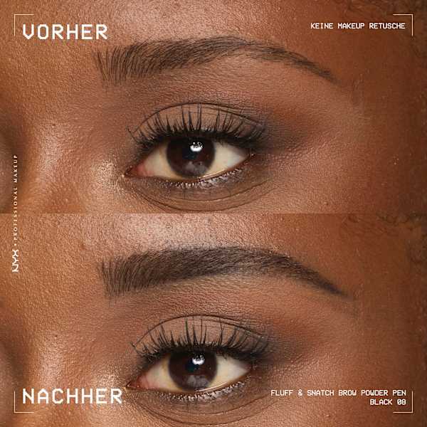 Augenbrauenstift Puder Fluff & Snatch 08 Schwarz NYX PROFESSIONAL MAKEUP
