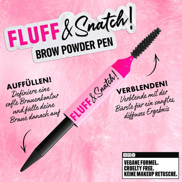 Augenbrauenstift Puder Fluff & Snatch 08 Schwarz NYX PROFESSIONAL MAKEUP
