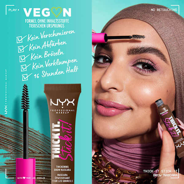 Brow Mascara Thick It Stick It 01Taupe NYX PROFESSIONAL MAKEUP