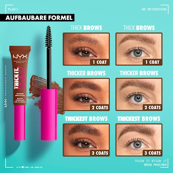 Brow Mascara Thick It Stick It 05 Ash Brown NYX PROFESSIONAL MAKEUP