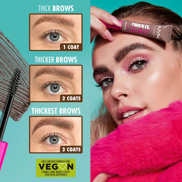 Brow Mascara Thick It Stick It 05 Ash Brown NYX PROFESSIONAL MAKEUP