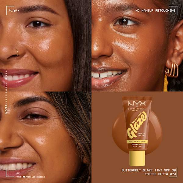 Foundation Buttermelt Glaze mit LSF 30, 07 Toffee Butta NYX PROFESSIONAL MAKEUP